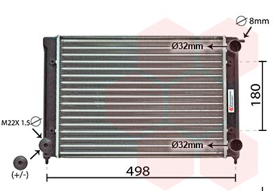 VAN WEZEL radiatorius, variklio aušinimas 58002040